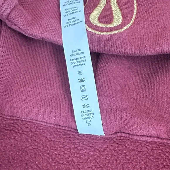 Burgundy & Gold lululemon scuba Zip-Up Hoodie size 6 - Picture 11 of 16